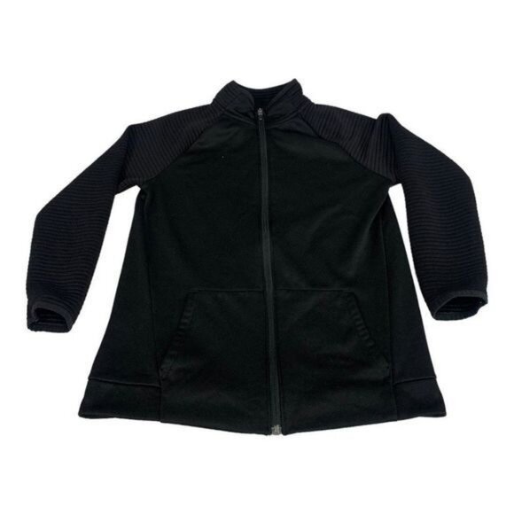 Old Navy Active Black Full-Zip Jacket L 10-12 Youth Polyester - Picture 1 of 5